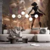 Fiora preparing for a duel in an opulent hall||