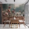 Dreamy floral garden with soft