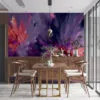 Vibrant abstract digital artwork with purples