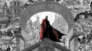 Alternative view of Gothic Guardian in Majestic Shadows Wall Mural