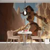 Sivir|the dual-wielding warrior in a desert canyon|