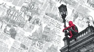 Alternative view of Spider-Man in Urban Shadows Wall Mural