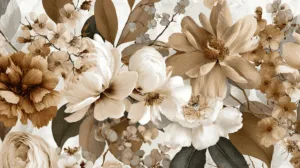 Alternative view of Tranquil Floral Elegance in Subtle Earth Tones