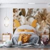 Floral arrangement in warm neutral tones
