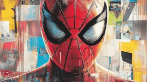 Alternative view of Urban Webslinger in Vivid Motion Wall Mural