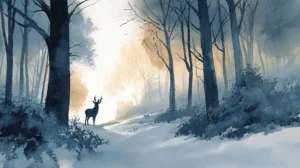 Alternative view of Whispers of Dawn in a Misty Forest
