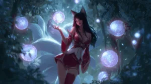 Alternative view of Ahri - Enchanted Forest Fantasy Wall Mural