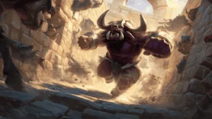 Alternative view of Alistar - Charge of Strength Wall Mural
