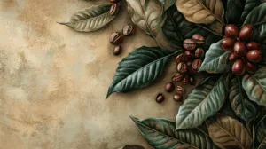 Alternative view of Artistic Coffee Arrangement Wall Mural