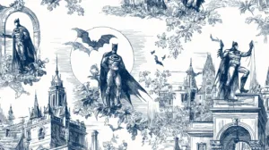 Alternative view of Batman - Toile de Jouy Inspired Art Wall Mural