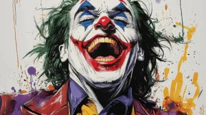 Alternative view of Clown - Vibrant Comic Style Illustration Wall Mural