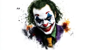 Alternative view of Clown - Vibrant Chaos in Color Wall Mural