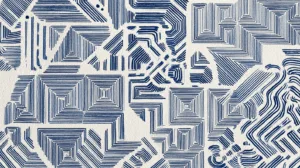Alternative view of Cobalt Harmony Wall Mural