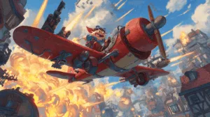 Alternative view of Corki - Adventure in the Skies Wall Mural