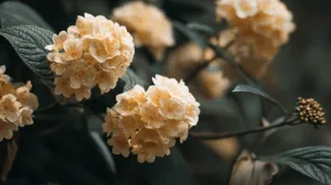 Alternative view of Delicate Pale Gold Floral Wall Mural