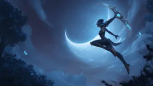 Alternative view of Diana - Embrace the Lunar Magic Wall Mural