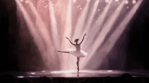 Alternative view of Elegant Ballet Performance Wall Mural