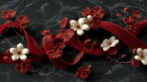 Alternative view of Elegant Floral Arrangement Wall Mural