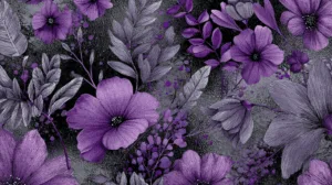 Alternative view of Elegant Floral Harmony Wall Mural