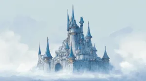 Alternative view of Enchanted Castle in Mist Wall Mural