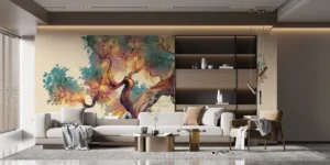 A magical tree with a twisting trunk and glowing elements in a fantastical setting.||