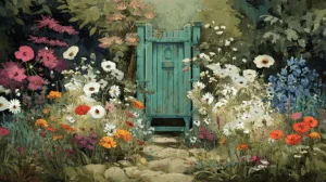 Alternative view of Enchanting Floral Garden Wall Mural