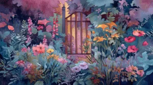 Alternative view of Enchanting Garden Escape Wall Mural
