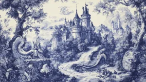 Alternative view of Fantasy Dragon Encounter Wall Mural