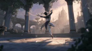 Alternative view of Fiora - The Graceful Duelist Wall Mural