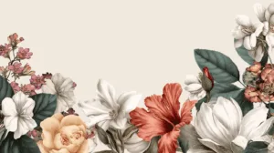 Alternative view of Floral Harmony Wall Mural
