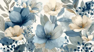 Alternative view of Floral Serenity Wall Mural