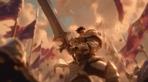 Alternative view of Garen - Heroic Valor in Battle Wall Mural