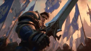 Alternative view of Garen - Valor in Battle Wall Mural