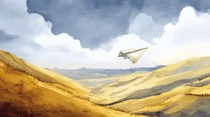 Alternative view of Golden Valley with Paper Plane Wall Mural