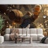 Gragas celebrating in a rustic tavern filled with barrels and patrons.