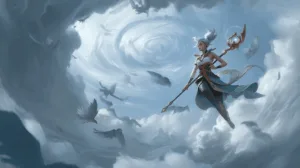 Alternative view of Janna - Ethereal Winds of Serenity Wall Mural