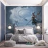 Janna from League of Legends floating gracefully in a dreamy cloudscape.
