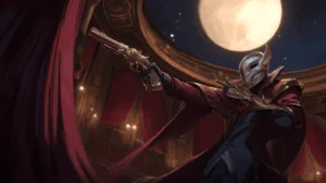 Alternative view of Jhin - The Artistic Assassin Wall Mural