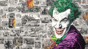 Alternative view of Joker - Vibrant Chaos in Comic Art Wall Mural
