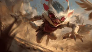 Alternative view of Kled - Charge into Battle with Unmatched Fury Wall Mural