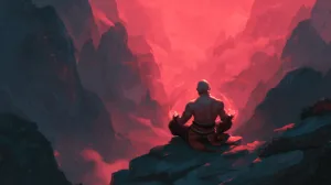 set against a misty mountain background.