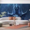 Lissandra conjuring ice magic in a mystical icy landscape from League of Legends.