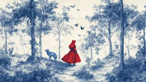 Alternative view of Little Red Riding Hood in the Enchanted Forest Wall Mural