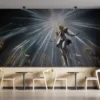 Lux from League of Legends in a dynamic pose surrounded by radiant light beams.||