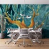 A magical tree with twisting branches in a vibrant and artistic style.