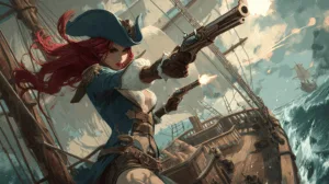 Alternative view of Miss Fortune - A Pirate's Fury Wall Mural