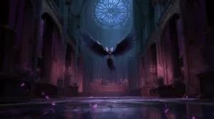 Alternative view of Morgana - Enigmatic Gothic Elegance Wall Mural