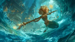 Alternative view of Nami - Summon the Tides of Adventure Wall Mural