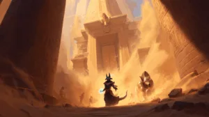 Alternative view of Nasus - Mystical Adventure in Ancient Sands Wall Mural
