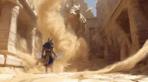 Alternative view of Nasus - Mystical Summoning in Ancient Temples Wall Mural